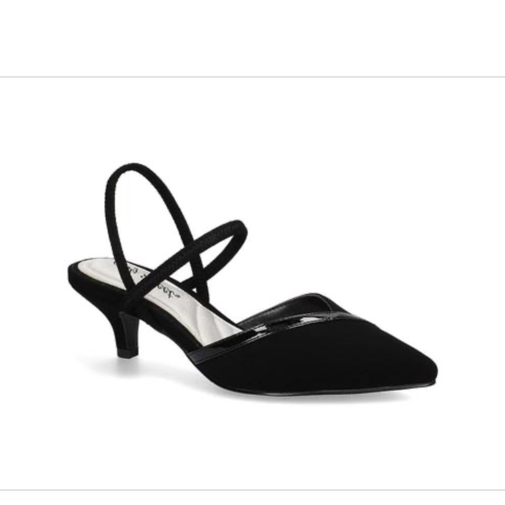 Easy Street Black Slingback Heels